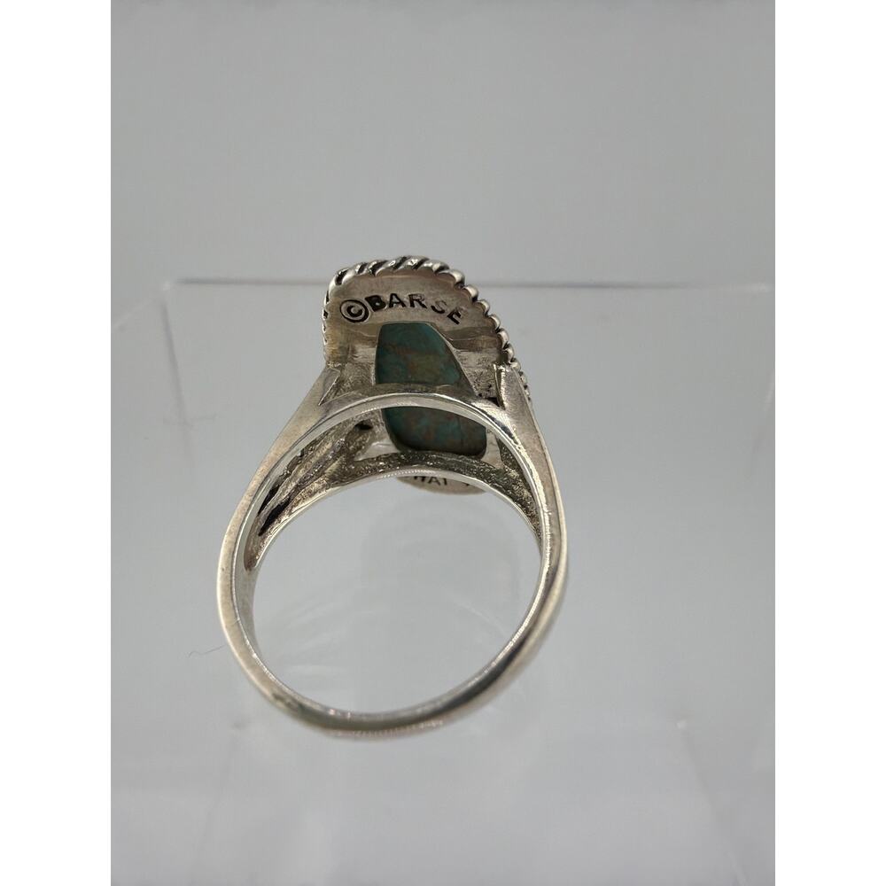 Barse Turquoise Sterling Silver Ring Large Gemstone Southwest Style SZ 9 - Picture 6 of 9